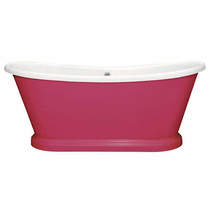 BC Designs Painted Acrylic Boat Bath 1580mm (White & Mischief).