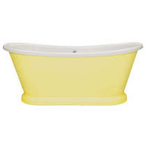 BC Designs Painted Acrylic Boat Bath 1580mm (White & Dayroom Yellow).