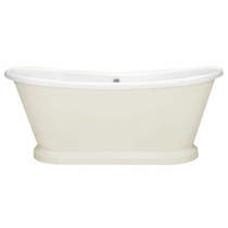 BC Designs Painted Acrylic Boat Bath 1580mm (White & Ammonite).