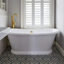 BC Designs Acrylic Boat Bath 1580mm (Gloss White).