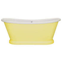 BC Designs Painted Acrylic Boat Bath 1700mm (White & Dayroom Yellow).