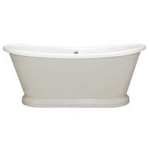 BC Designs Painted Acrylic Boat Bath 1700mm (White & Purbeck Stone).