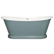 BC Designs Painted Acrylic Boat Bath 1700mm (White & Oval Room Blue).