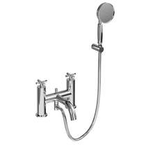 Burlington Riviera Bath Shower Mixer Tap With Handset & Hose (Chrome).