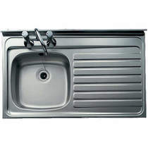 Clearwater Sinks Lay-On Kitchen Sink With Right Hand Drainer 1000x600mm.