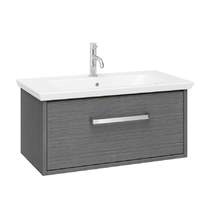 Crosswater Arena Vanity Unit With Ceramic Basin (700mm, Steelwood, 1TH).