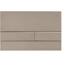 Crosswater Arena Flush Plate With Dual Buttons (Brushed Stainless Steel).