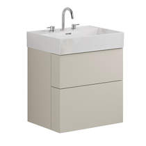 Crosswater Avenue Wall Hung Vanity Unit With Basin (600mm, Stone, 3TH).