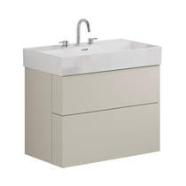 Crosswater Avenue Wall Hung Vanity Unit With Basin (800mm, Stone, 3TH).