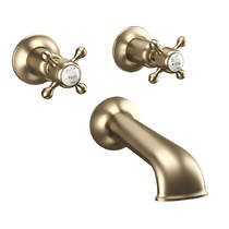 Crosswater Belgravia Wall Mounted Bath Filler Tap (Crosshead, Br Brass).