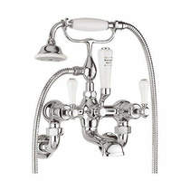 Crosswater belgravia wall mounted bath shower mixer tap (lever, chrome).
