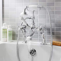 Crosswater Belgravia Bath Shower Mixer Tap (Crosshead, Chrome).