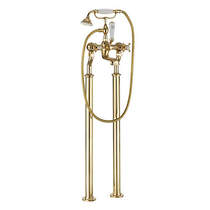 Crosswater Belgravia Bath Shower Mixer Tap With Legs (X-Head, Br Brass).