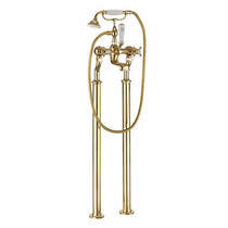 Crosswater Belgravia Bath Shower Mixer Tap With Legs (C Head, Unlac Brass).