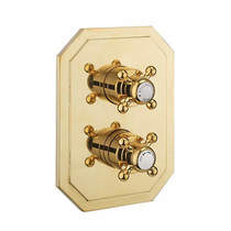 Crosswater Belgravia Crossbox 1 Outlet Shower Valve (Unlacquered Brass).