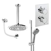 Crosswater MPRO Crossbox Shower Set 10 200mm Head & Ceiling Arm (Chrome).