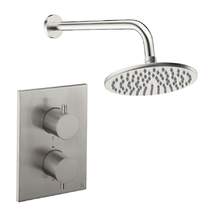 Crosswater MPRO Crossbox Shower Set 1 200mm (Brushed Nickel).