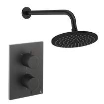 Crosswater MPRO Crossbox Shower Set 1 200mm (Matt Black).