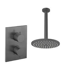 Crosswater MPRO Crossbox Shower Set 1 200mm Head & Ceiling Arm (Slate).