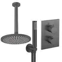 Crosswater MPRO Crossbox Shower Set 3 300mm Head & Handset (Slate).