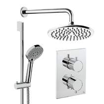 Crosswater MPRO Crossbox Shower Set 4 200mm Head & Slide Rail Kit (Chrome).
