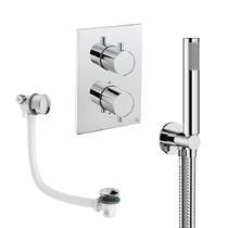 Crosswater MPRO Crossbox Shower Set 5 With Handset & Bath Filler (Chrome).