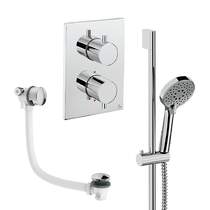 Crosswater MPRO Crossbox Shower Set 6 With Slide Rail Kit & Bath Filler (Chrome).