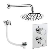 Crosswater MPRO Crossbox Shower Set 7 With 200mm Head & Bath Filler (Chrome).