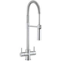 Crosswater kitchen taps cook dual control kitchen tap with flexi spray.