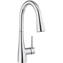 Crosswater kitchen taps cook single lever kitchen tap with flexi spray.