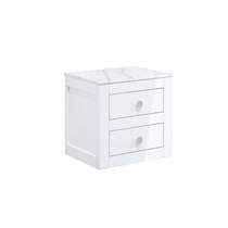 Crosswater Canvass Wall Hung Vanity Unit & Worktop (495mm, White Gloss).
