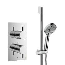 Crosswater MPRO Design Shower Set 2,  Valve & Slide Rail Kit (Chrome).