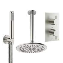 Crosswater MPRO Design Shower Set 3,  300mm Head & Handset (Brushed Nickel).