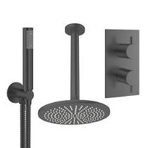 Crosswater MPRO Design Shower Set 3,  300mm Head & Handset (Slate).