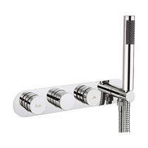 Crosswater Dial Central Thermostatic Shower & Bath Valve With Handset.