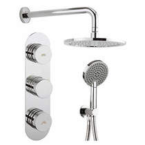 Crosswater Dial Central Thermostatic Shower Valve With Head, Arm & Handset.
