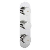 Crosswater Dial Central Push Button Thermostatic Shower Valve (2 Outlets).