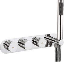 Crosswater Dial Central Thermostatic Shower Valve, Handset & Hose (2 Outlets).