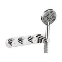 Crosswater Dial Central Thermostatic Shower Valve, Handset & Hose (2 Outlets).