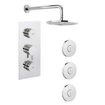 Crosswater Dial Kai Thermostatic Shower Valve With Head & Jets (2 Outlets)