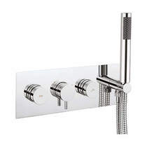 Crosswater Dial Kai Thermostatic Shower Valve, Handset & Hose (2 Outlets).