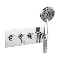 Crosswater Dial Kai Thermostatic Shower Valve, Handset & Hose (2 Outlets).
