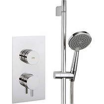 Crosswater dial kai thermostatic shower valve & slide rail kit (1 outlet).