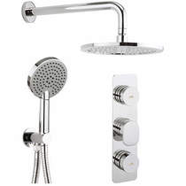 Crosswater Pier Push Button Thermostatic Shower Pack (2 Outlets).