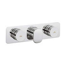 Crosswater Dial Pier Push Button Thermostatic Shower Valve (2 Outlets).