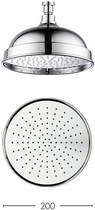 Crosswater Belgravia 200mm Round Easy Head With Easy Clean (Chrome).