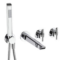 Crosswater Foile Shower Valve With Spout & Kit (2 Outlets, Chrome).