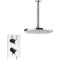 Crosswater Fusion Thermostatic Shower Valve, 250mm Round Head & Arm.