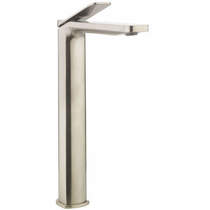 Crosswater Glide II Tall Basin Mixer Tap (Brushed Stainless Steel Effect).