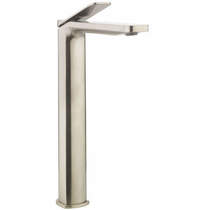 Crosswater glide ii tall basin mixer tap (brushed stainless steel effect).